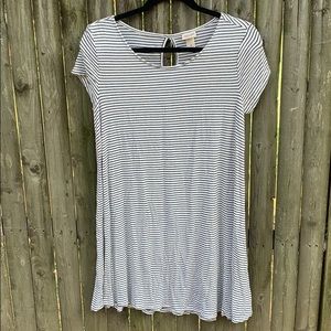 MOSSIMO black and white striped stretchy dress szM